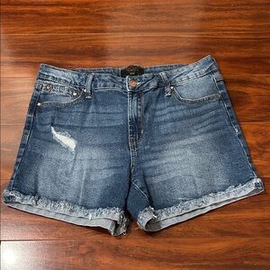 RACHEL Rachel Roy Distressed Blue Jean Shorts